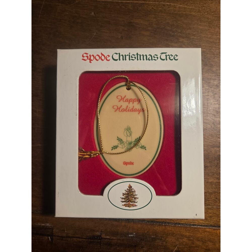 Spode Christmas Tree "Happy Holidays" Ornament